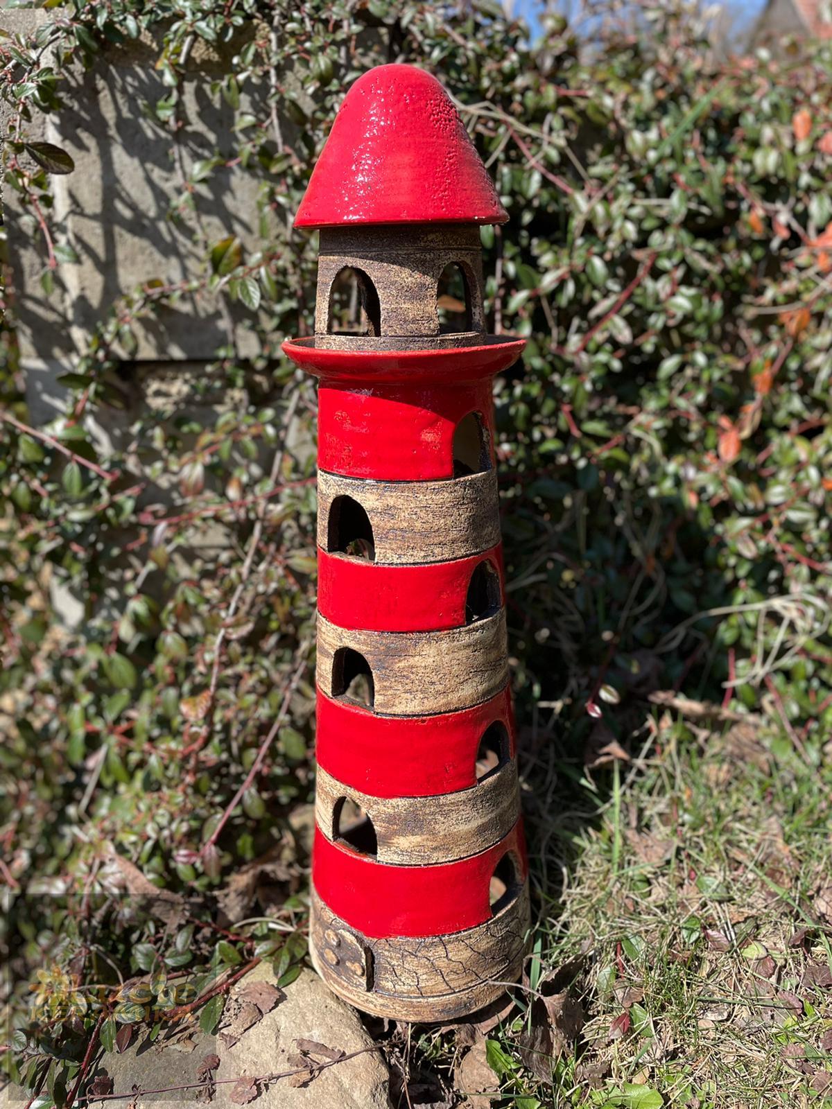 Maják červený 30 cm 