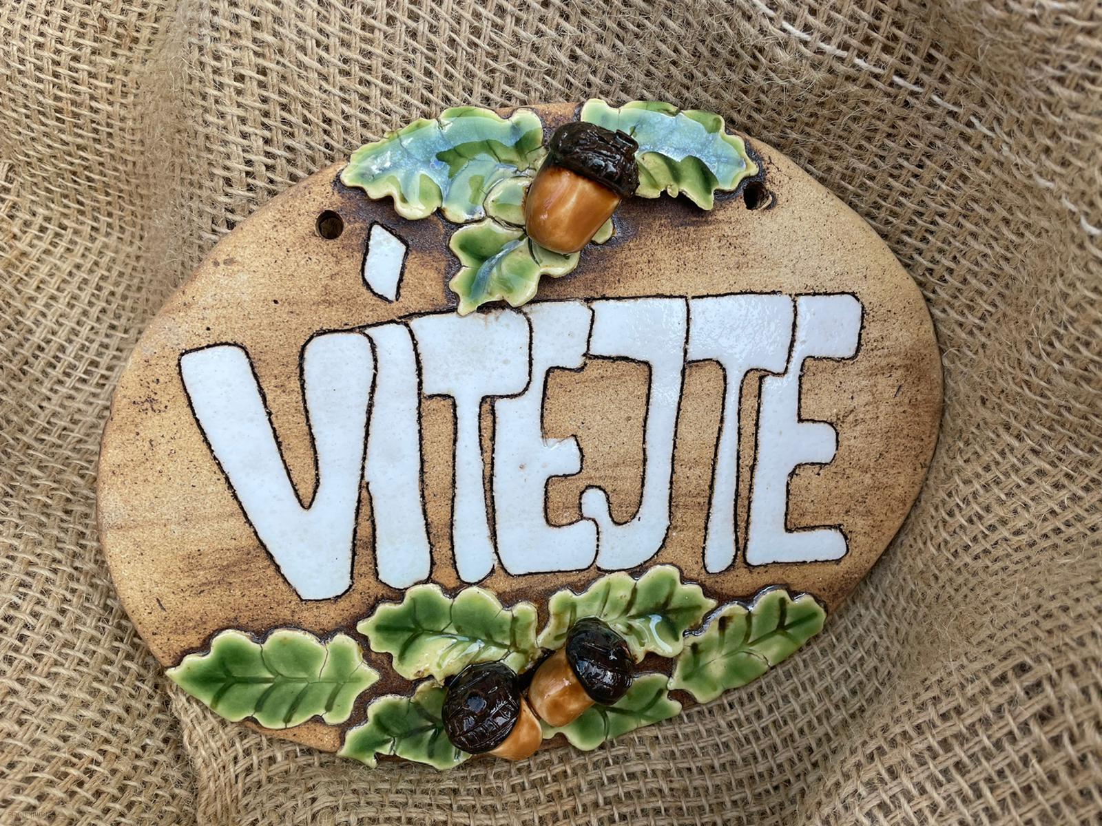 Cedule vítejte 22 cm s barevnými duby 